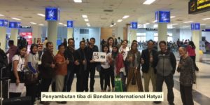 Penyambutan tiba di Bandara International Hatyai